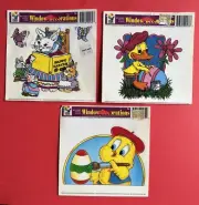 Easter Window Static Clings Lot 3 Pieces Decorations Vintage Color Clings