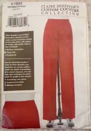 Vogue V7881 CLAIRE SHAEFFERS Custom Couture PANTS straight-leg Pattern 12 14 16