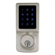 Defiant Door Lock Single Cylinder Deadbolt Touchscreen Electronic Zinc Nickel