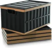 Citylife 64L Collapsible Storage Bins with Lids Plastic Storage Containers for O