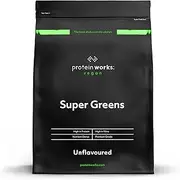 THE PROTEIN WORKS Super Greens Powder | Nutrient Dense Detox Shake | Supports Immune System | 100 Percent Vegan | Unflavoured | 500 g