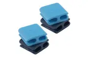 4pc Bluelounge Cable Clip Organiser Holder Cord Management Storage Medium Blue
