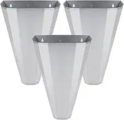 Poabalyee Steel Poultry Restraining Cone for Chickens : Easy to Clean Chicken Cones for Large Layers, Broilers, Roasters, Turkeys Up to 8 Pounds Flat-Back Poultry Killing Cone (3 Pack)