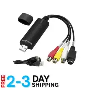 Plug and Play VHS to Digital Converter with Audio Capture for Windows and Mac