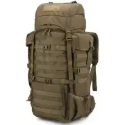 70l/65+10l Molle Hiking Internal Frame Backpacks With Rain Cover For Campingback