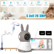 ieGeek Baby Monitor with Camera 2K/3MP Cameras 5" Split Screen App Control PTZ