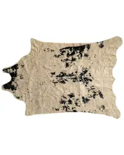 Luxe Faux Fur Machine Washable Faux Cowhide Rug