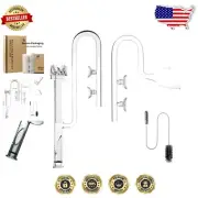 Precision 13mm Glass Lily Pipe with Cleaning Brush for Effortless Aquarium Care