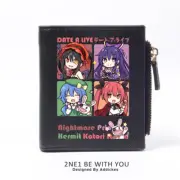 Anime Date A Live Tokisaki Kurumi PU Leather Purse Zipper Short Wallet