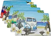 Cinnamon Beach Kombi Placemats 6-Pieces Set, 34 x 26.5 cm