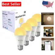 Voice-Activated A19 Smart Light Bulb - Tunable White - 4-Pack for Smart Homes