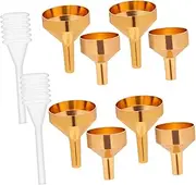 ULTECHNOVO Precision Mini Funnels 10 Small Metal Funnels for Bottles Perfume Essential Oils Craft Supplies Jewelry Casting with Droppers