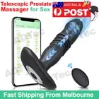 Telescopic Prostate Massager Butt Plug Vibrator Anal Thrusting Dildo Big Sex Toy