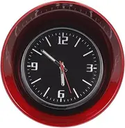 Mobestech 1 Set Car Clock Automotive Cars Battery Clock Office Clock Car Mini Clock Refit Decor Clock Car Dashboard Clock Car Interior Clock Car Refit Clock Steel Movement Red