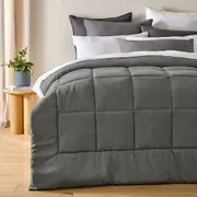 Adorn Living Drew Comforter Set - Grey - Super King