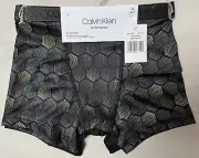 NIP CALVIN KLEIN PERFORMANCE BOY 1 BLACK 1 BLK PRINT BOXER BRIEF UNDERWEAR S 6/7