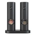 5 Coarse Levels Electric Salt and Pepper Mill Set with Base, Adjustable G9M2