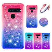 For LG V50 ThinQ Case V40 Case Liquid Sparkle Glitter Diamond Bumper Girls' Case