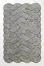 Customise Order Rugs Rissa Black Hand Tufted Anthropologie Wool Premium Carpet