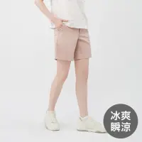 在飛比找momo購物網優惠-【GIORDANO 佐丹奴】女裝彈力冰冰短褲(17 草花粉紅