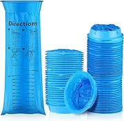 Vomit Bags Throw Up Bags Disposable Barf Bags 1000ml Puke Bags Blue Nausea Bags Leak Resistant Emesis Bags Aircraft Car Sickness Bag for Travel Motion Sickness Pregnancy Patients Kids (50 PCS)