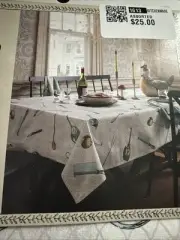 JOHN DERIAN x TARGET 60 in x104 TABLECLOTH Cotton / Linen NEW NWT