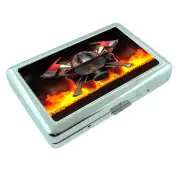 Firefighters D18 Silver Metal Cigarette Case RFID Protection Wallet Heros