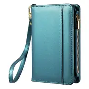 New Multifunctional Large Capacity Anti Rfid Zipper Passport Bag Id Bag��Green��