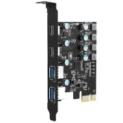 4 Ports PCI-E to USB 3.0 Expansion Card (2 USB Type-A and 2 USB Type-C Ports)...