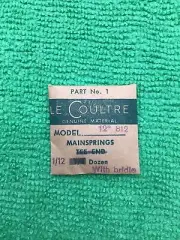 Jaeger LeCoultre MainSpring With Bridle Cal. 12” 812 Part 770 1, NOS