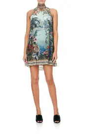 BACK NECK TIE SHORT DRESS IF THESE WALLS COULD TALK