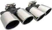 2pcs Four Out Stainless Steel Exhaust Tip Muffler Compatible For Land Rover Defender 2020-2023 Muffler Tail Throat Liner Tip Accessories