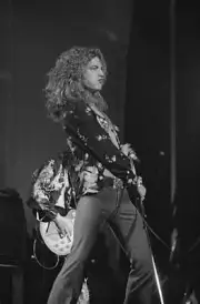 Singer Robert Plant Performing With Led Zeppelin London 1975 MUSIC OLD PHOTO
