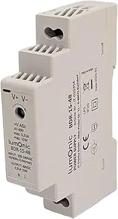 Lumonic I Power Supply DIN Rail BDR-15-48 I 48V / 15W I Input 100-240VAC I Overload Protection & Short Circuit Proof I DIN-Rail Switching Power Supply I Control Cabinet &