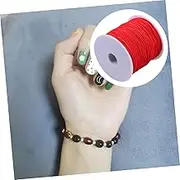YOSADIER 100m Elastic String Red Jewelry Cord for Bracelets Necklaces Bead Weaving Wear-Resistant Thread for Craft Projects Smooth Easy to Use