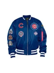 Alpha Industries Chicago CUBS X ALPHA X NEW ERA MA-1 BOMBER JACKET Brand New