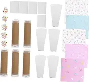 HONMEET 5 Sets Kaleidoscope Making Kits for Handmade Materials for Creative Play Enhance Parent Bonding Learn Optical Principles Fun Arts Crafts Activity