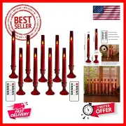 Flameless Taper Candles Flickering with Remote and Timer, 9 Pack Led and Batt...