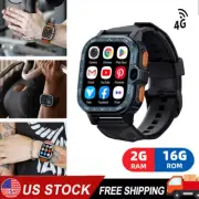 WiFi 4G Android Black Smart Watch GPS Dual Camera Sports Watch Fitness Trackejx