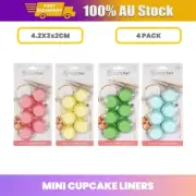 4PK Mini Cupcake Liners Cake Boards Boxes Party Muffin Cases Dessert Baking Cups