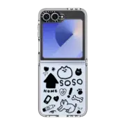 Galaxy Z Flip6 Clear Case SOSO STICKER 01