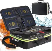 Fireproof Document Bag - 16 x 11 x 5 inch with Lock & Reflective Strip