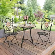 Costway3 Piece Patio Bistro Set for Indoor Outdoor Use