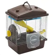 Pet Cage Hamster Cottage with Transparent Skylight Double Layer House for4376