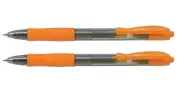 Pilot G2 Retractable Gel Ball Pen 0.7mm Fine Orange 2/Pk Office School Home