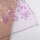 (Purple)100*200cm Tulips Printing Tulle Curtains Sheer Drape Balcony Window US