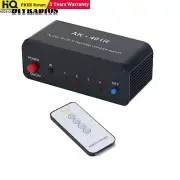 AK-401R 4CH Stereo Audio Switch Audio Selector Support IR Remote Control &Manual
