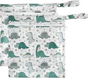 BIUDECO Sturdy Polyester Diaper Bag Tote Wet Bag Zippered Storage Bag for Baby Nursing Supplies Travel Comfy Handle