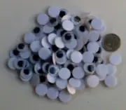 100 x 10mm Googly Eyes Craft Joggle Scrapbooking 100pcs 50 pairs FREE POSTAGE