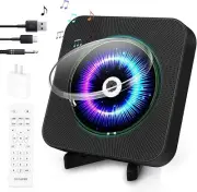 CD Player with FM Radio, Bluetooth CD Player with USB/AUX Port, Adjustable Rack